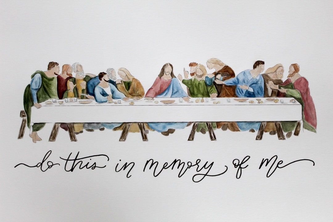Last Supper Watercolor Print – Etsy