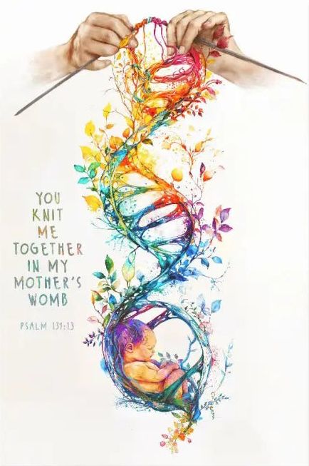 Christian Canvas You Knit Me Together In My Mother’s Womb Psalm 139:13