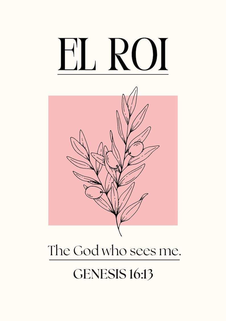 El Roi Wall Art! Instant Download. Christian Bible Verse Print. Digital Download. – Etsy