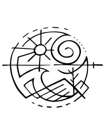 Hand Drawn Illustration of Cross of the Apostolate Stock Illustration – Illustration of holy, drawn: 287112504