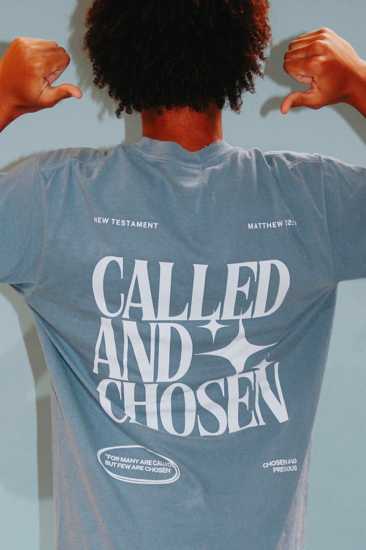 Called And Chosen T-Shirt – Blue Jean / M