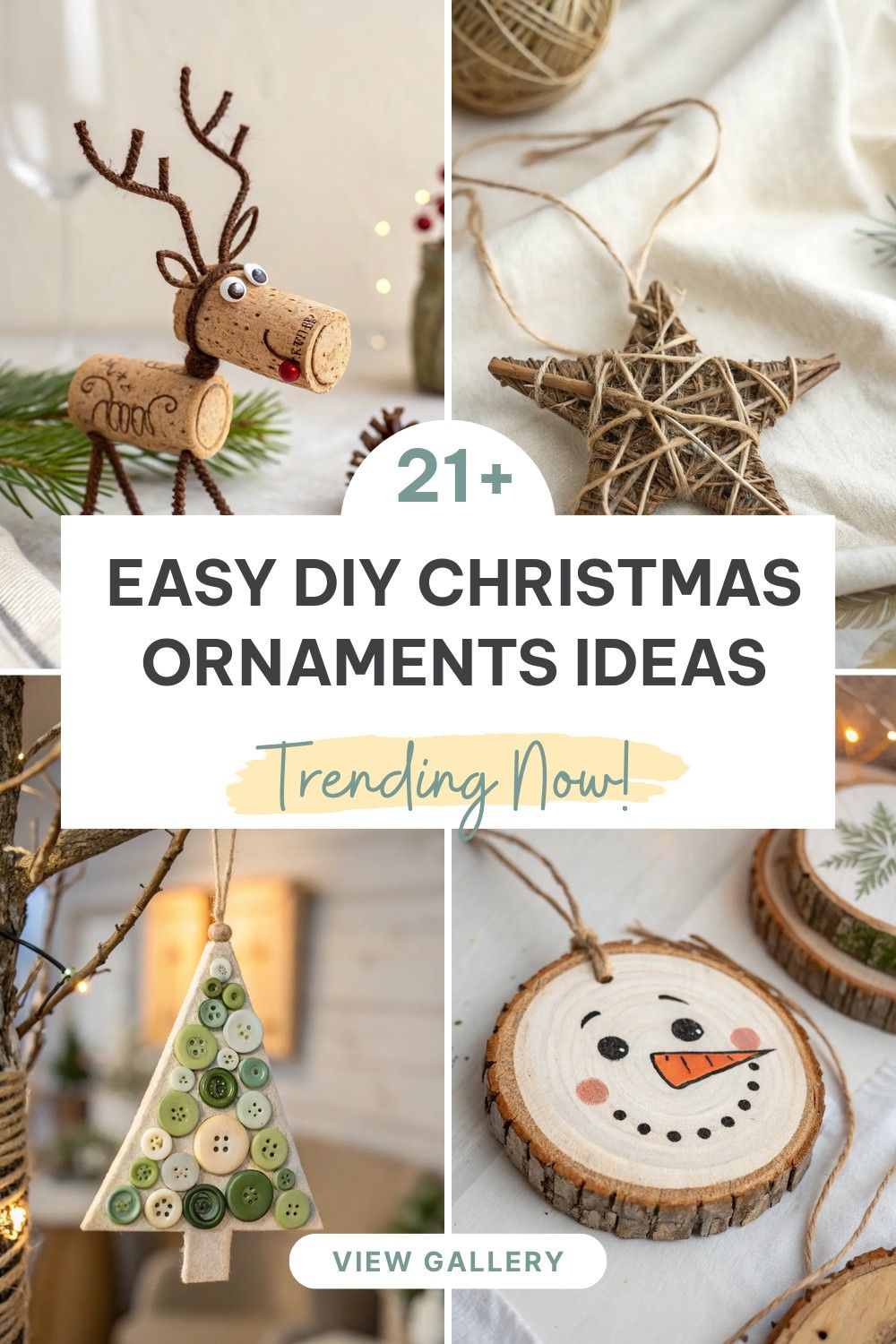 21+ Simple DIY Christmas Ornament Ideas