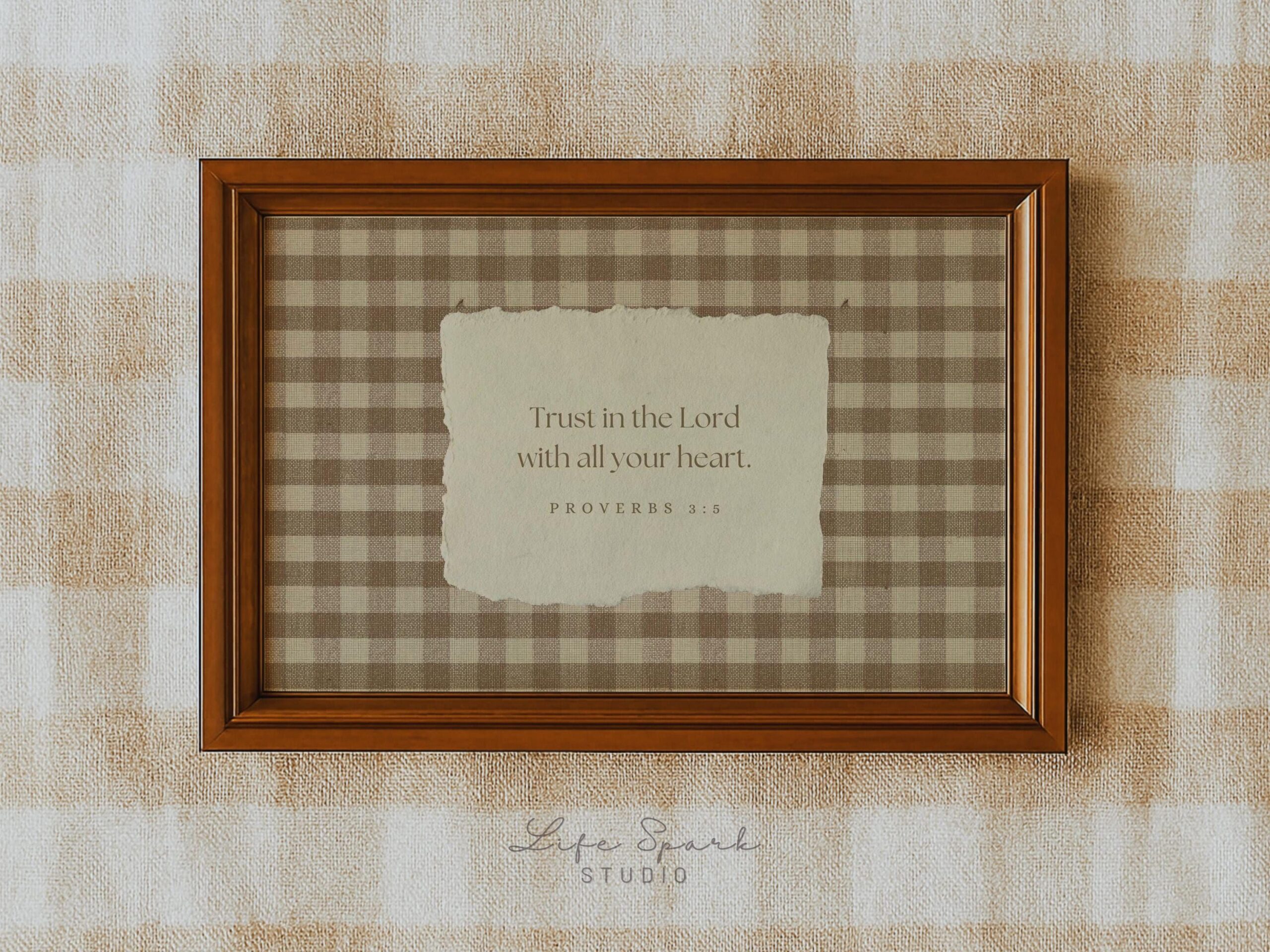 Gingham Bible Verse Print: Christian Nursery Decor (digital Download) – Etsy