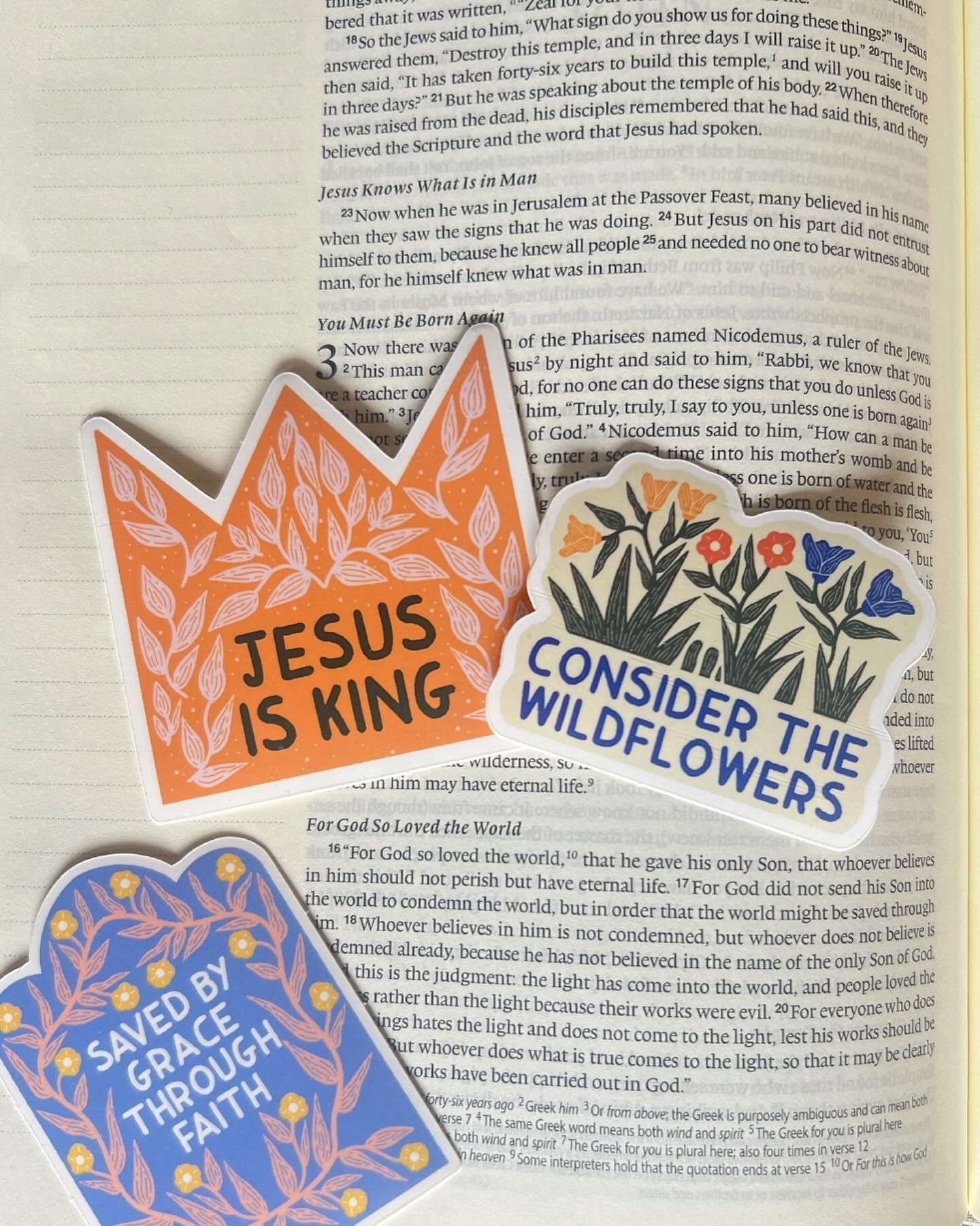 Christian Sticker Pack Pick 4, 5 or 6 Vinyl Christian Sticker Bible Verse Sticker Faith Sti…