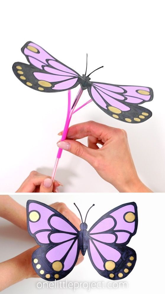 Easy Flapping Butterfly Craft