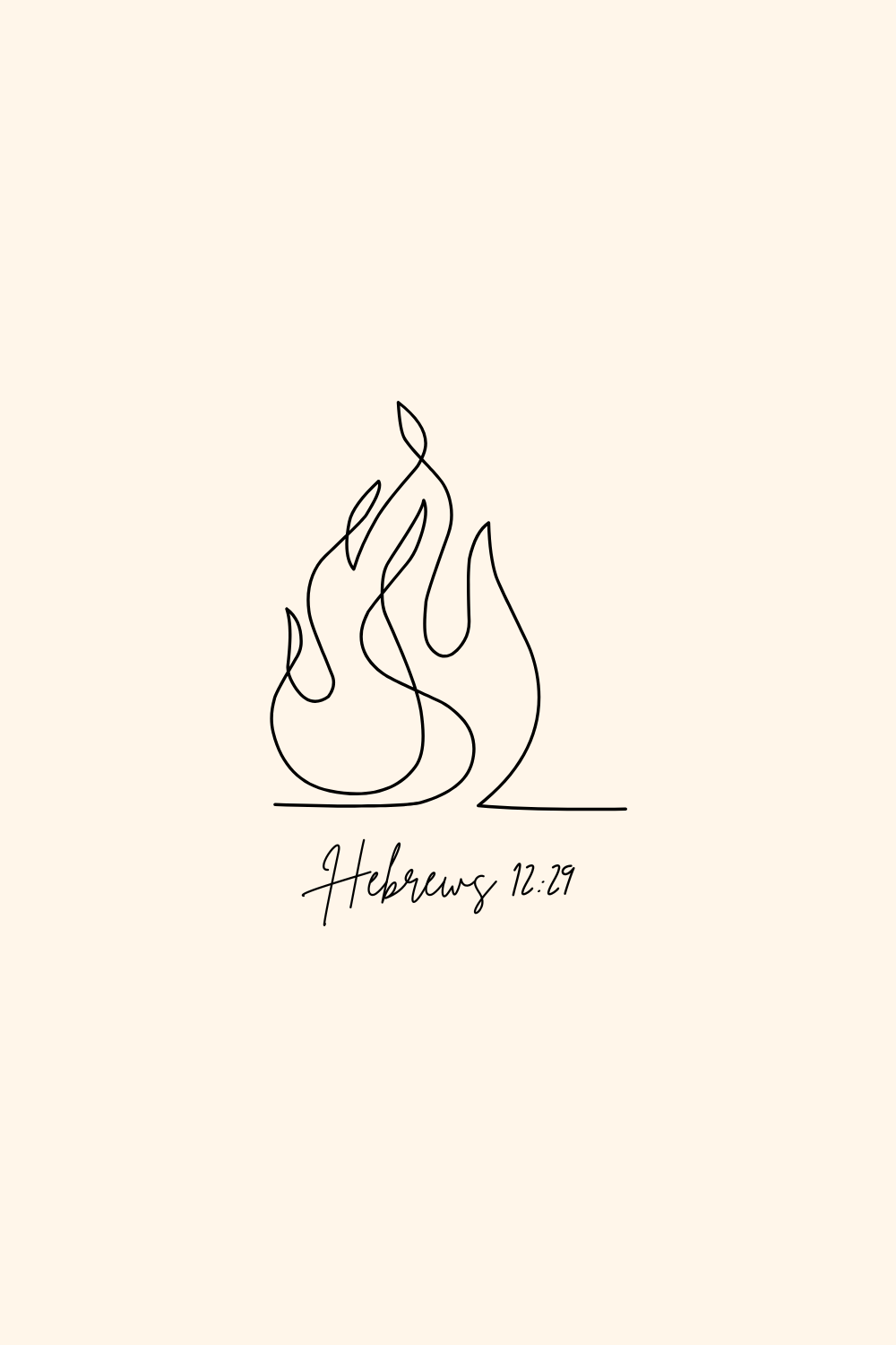 Bible Verse Wallpaper | Hebrews 12:29 | Consuming Fire