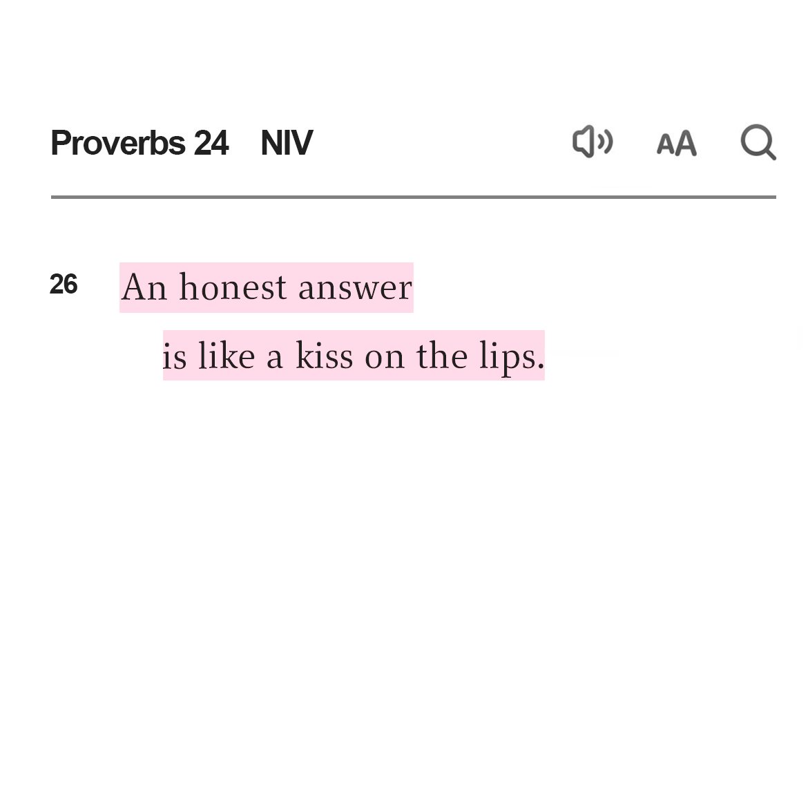 Proverbs 24: 26