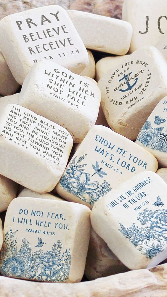 Scripture Stones | Stones of Remembrance & Inspirational Verses | Twelve Stone Art