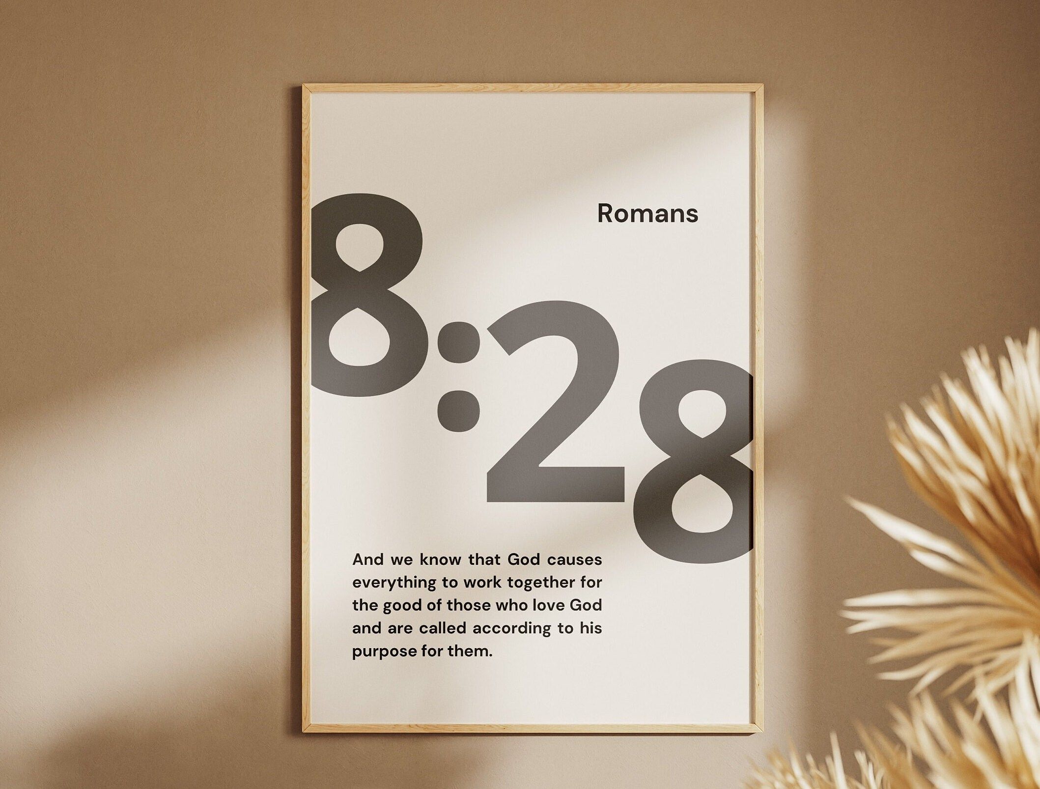 Römer 8 Moderne Kunst | Schrift Wandkunst | Bibel Vers Poster | Christliche Wohnkultur | Christliche Wandkunst | Moderne Schrift Digitaldruck