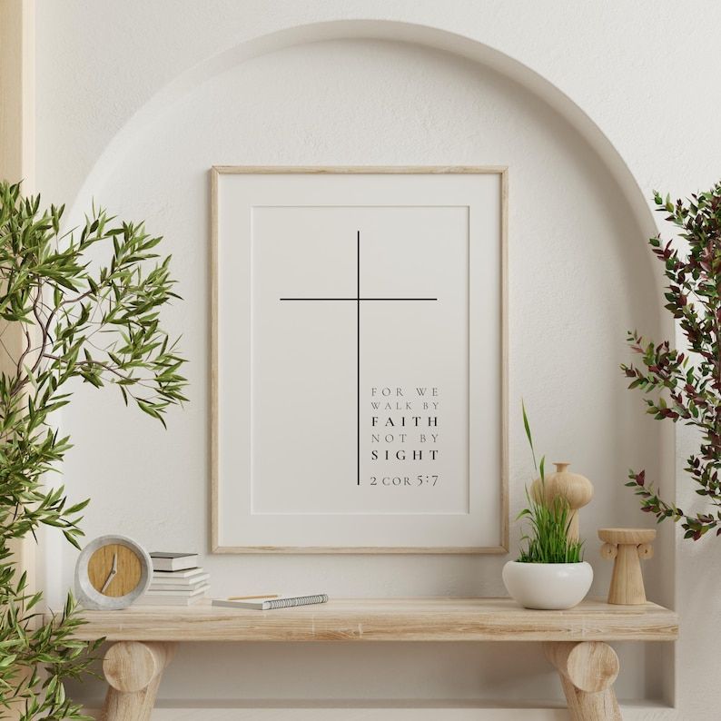 2 CORINTHIANS 5:7 Christianity Wall Art Bible Verse Scripture Print Christianity Home Decor Christian Artful Wall Art Religious Gift – Etsy