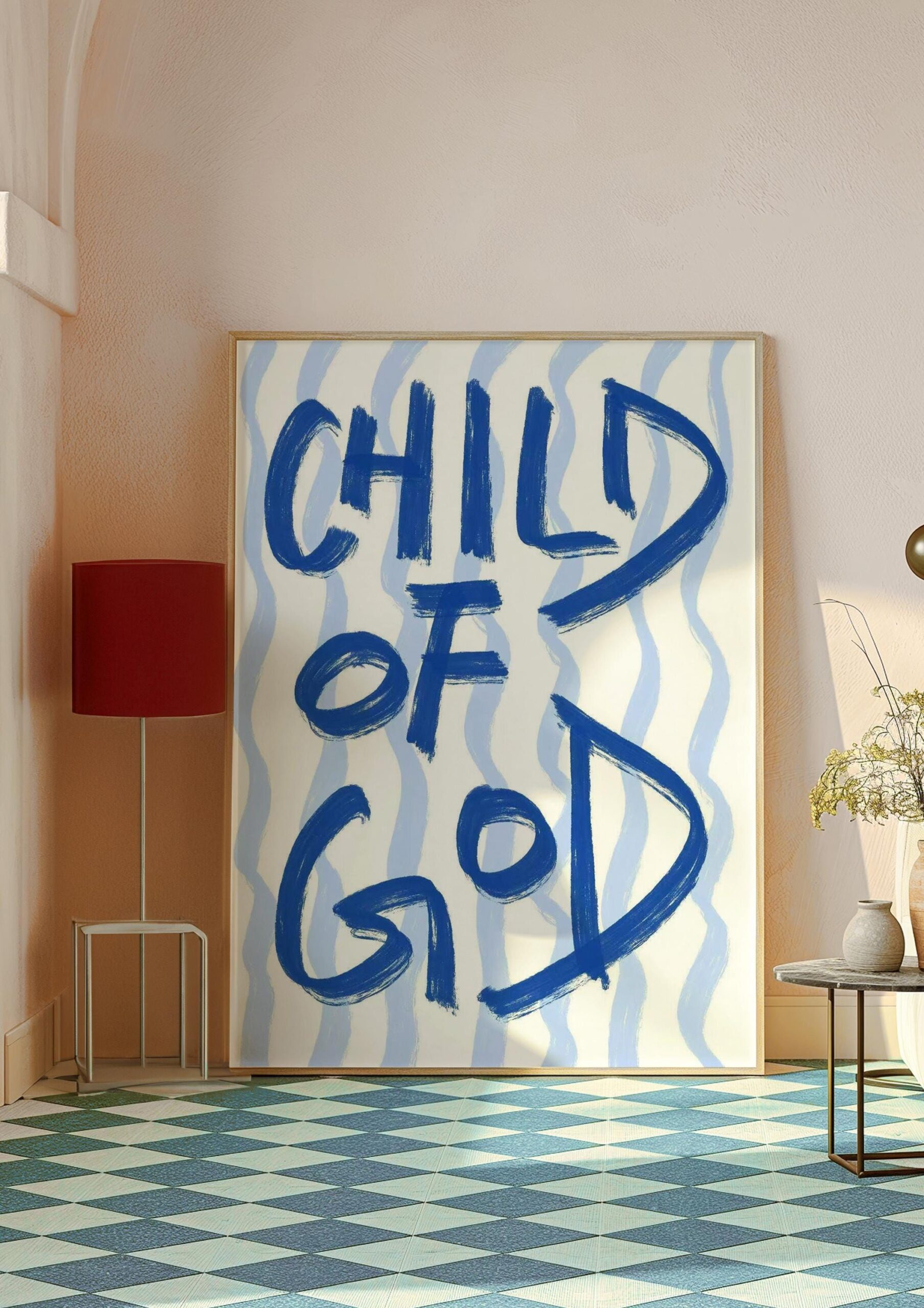 Child of God Christian Wall Art, Faith Typography Print, Modern Inspirational Poster, Bible Verse Home Decor, Spiritual Minimalist Artwork