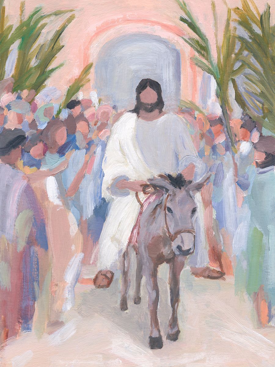 Contemporary Religious Christian Art | Jesus enter Jerusalem | Hosanna Rising – 30×40 / Stretched Canvas