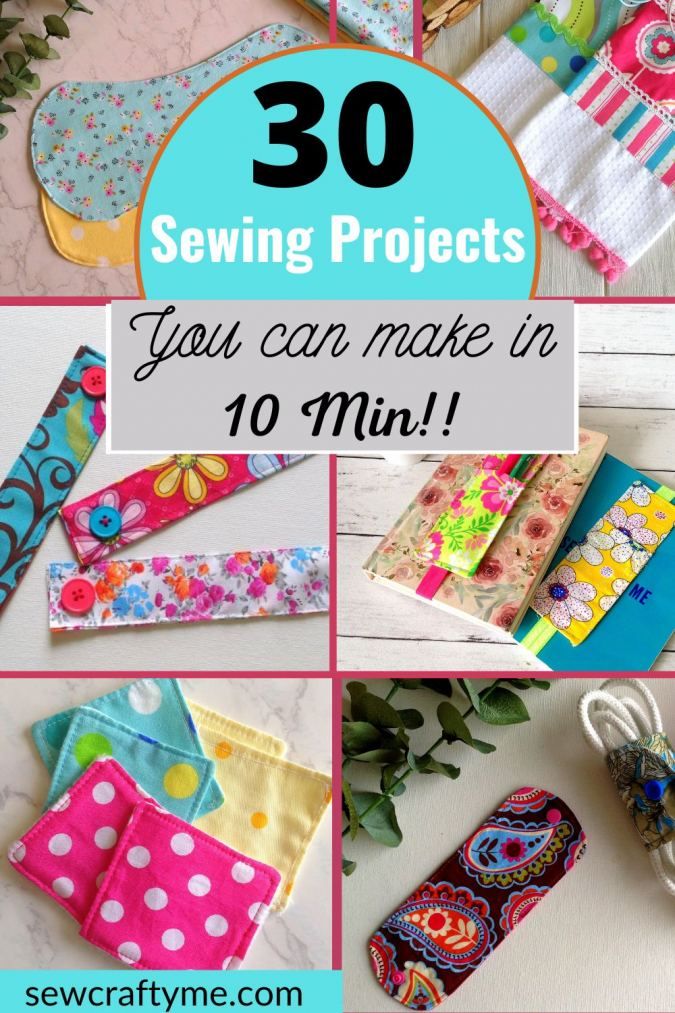 30 Easy to Sew Projects- Make in 10 Minutes – Sew Crafty Me