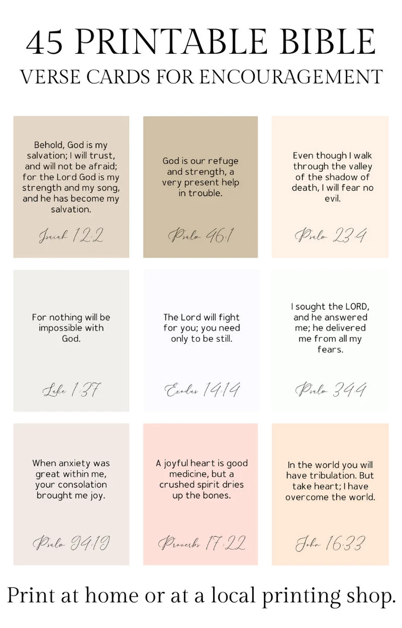 Bible Verse Cards for Encouragement Hope Cards Uplifting Bible Scriptures Inspirational Quotes Christian Cards Religious Cards Bible Quotes – Etsy