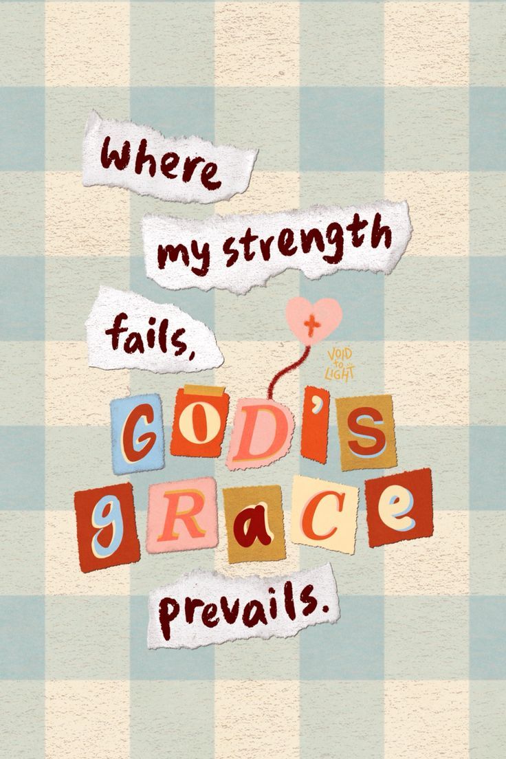 Encouraging Modern Hand-drawn Mixed Media Collage Christian Faith Quote Art