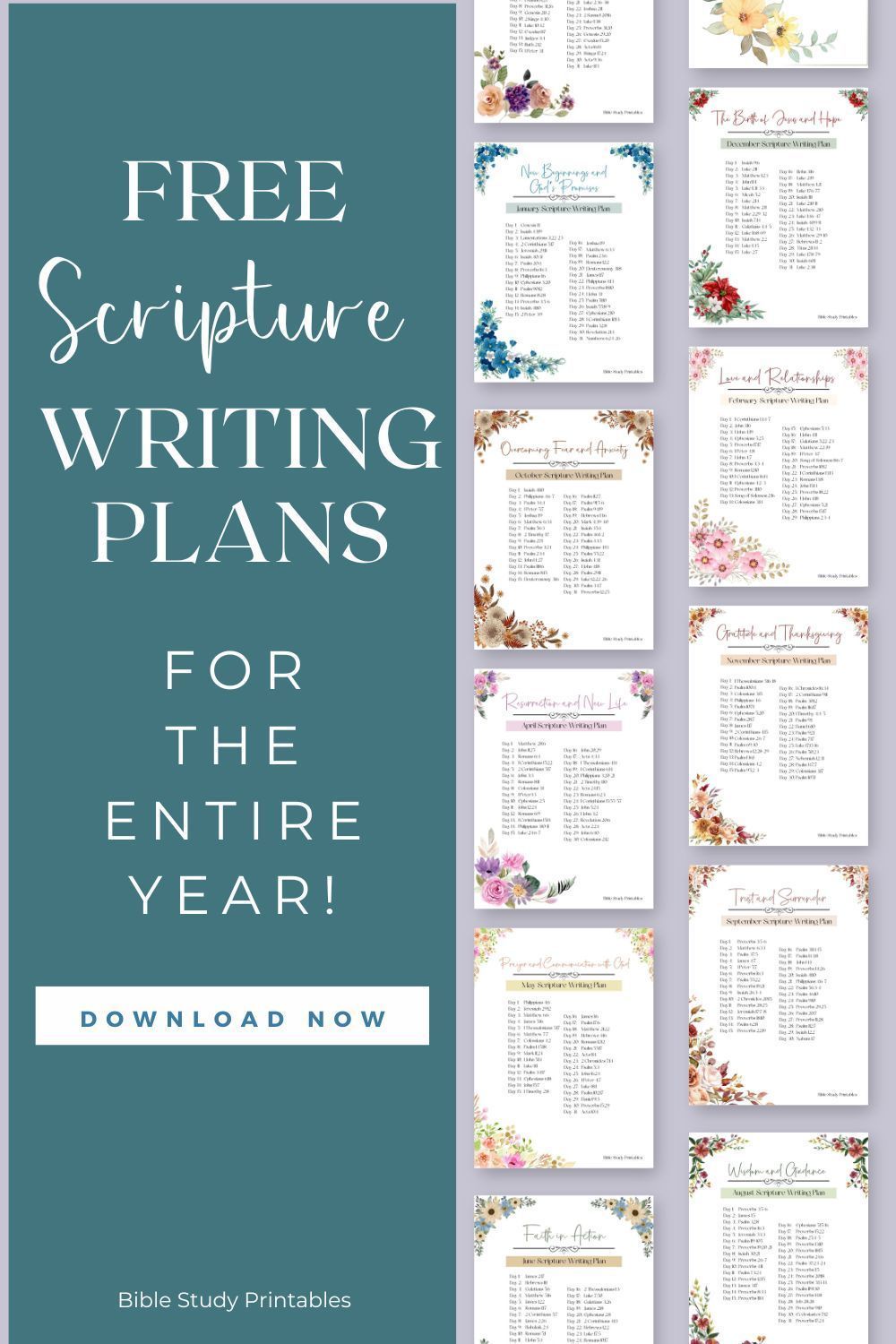 Free Printable Scripture Writing Plans