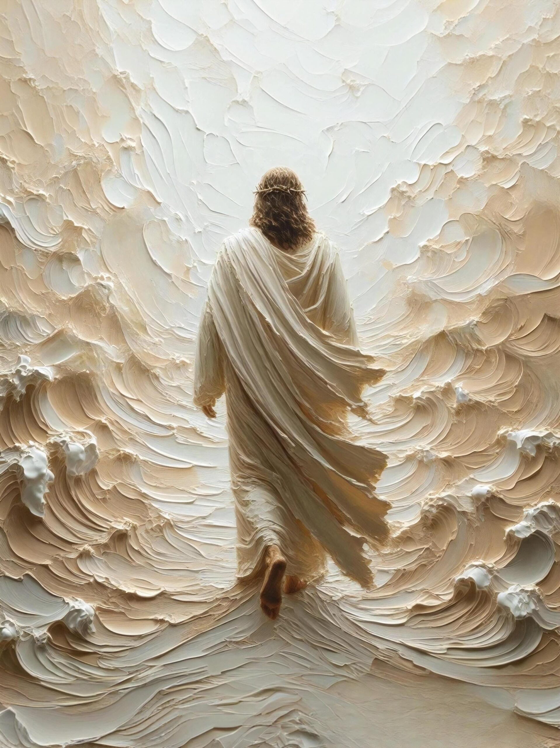 Jesus Walking on Water, Christian Art, Jesus Picture, Catholic Art, Bible Wall Art, Jesus Christ Art, LDS Painting, Jesus Walks on Water Art