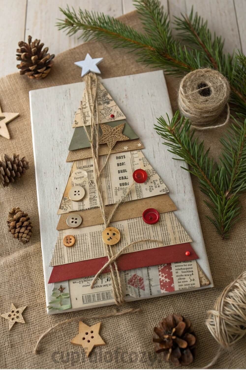 10 Creative DIY Christmas Card Collage Wall Arts for the Holidays