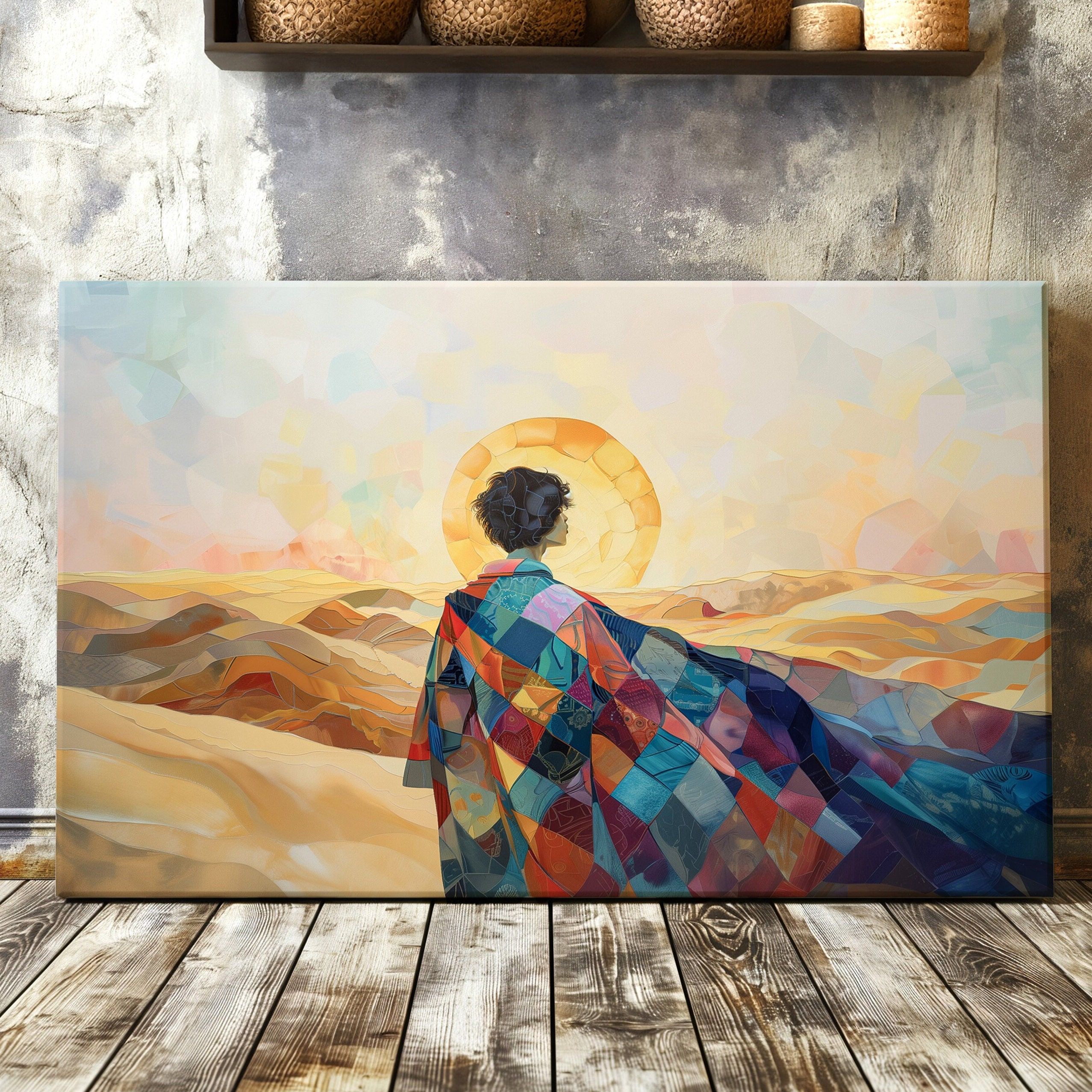 Joseph’s Coat of Many Colors Canvas, Christian Canvas Wall Art, Bible Story Wall Art, Children’s Christian Wall Art, Joseph Bible Story Art