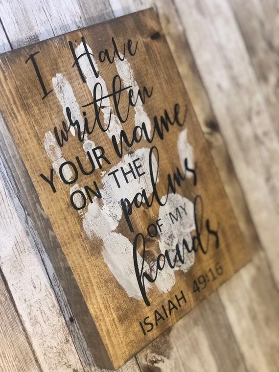 Christian Wall Art L Bible Verse Wooden Sign L I Have Written Your Name on the Palms of My Hands L Isaiah Bible Verse – Etsy