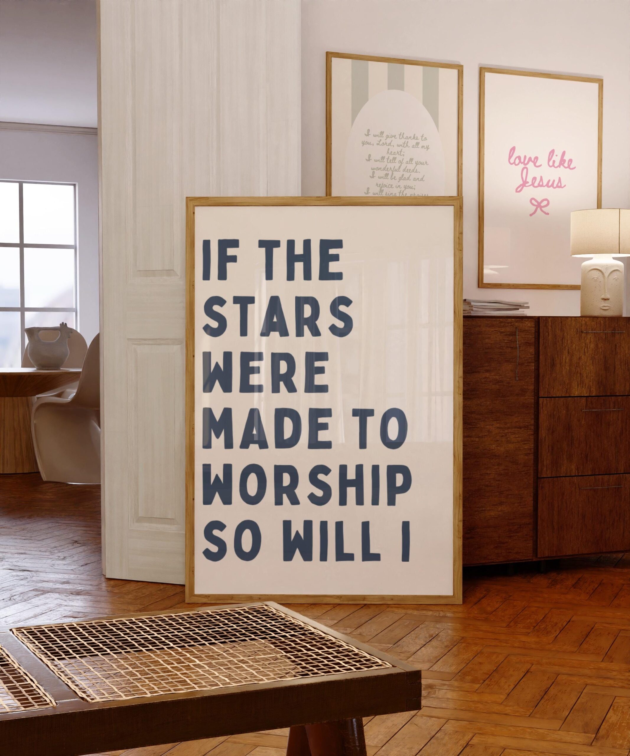 If The Stars Were Made To Worship Print, Faith Inspired Poster, Bible Verse Wall Art, Bible Art, Christian Faith, Jesus, Scripture Print
