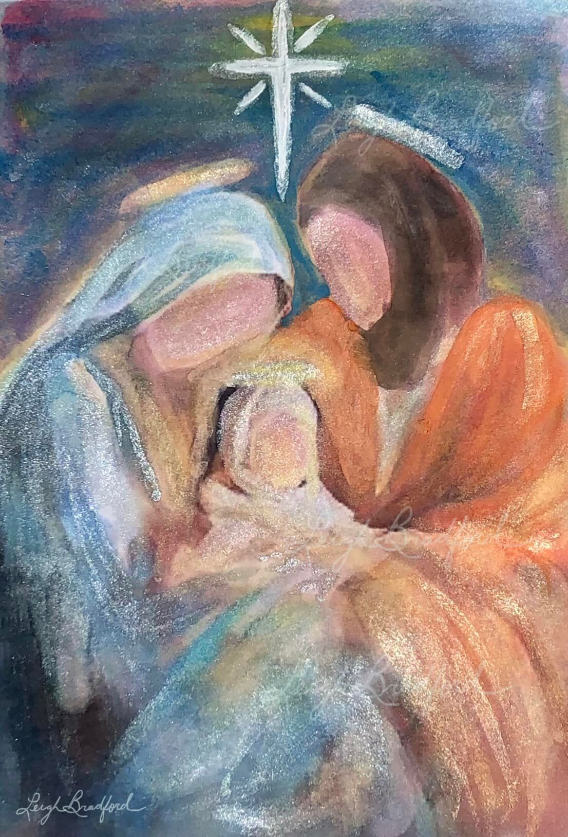 Leigh Bradford – Just finished “His Birthday” Original art…