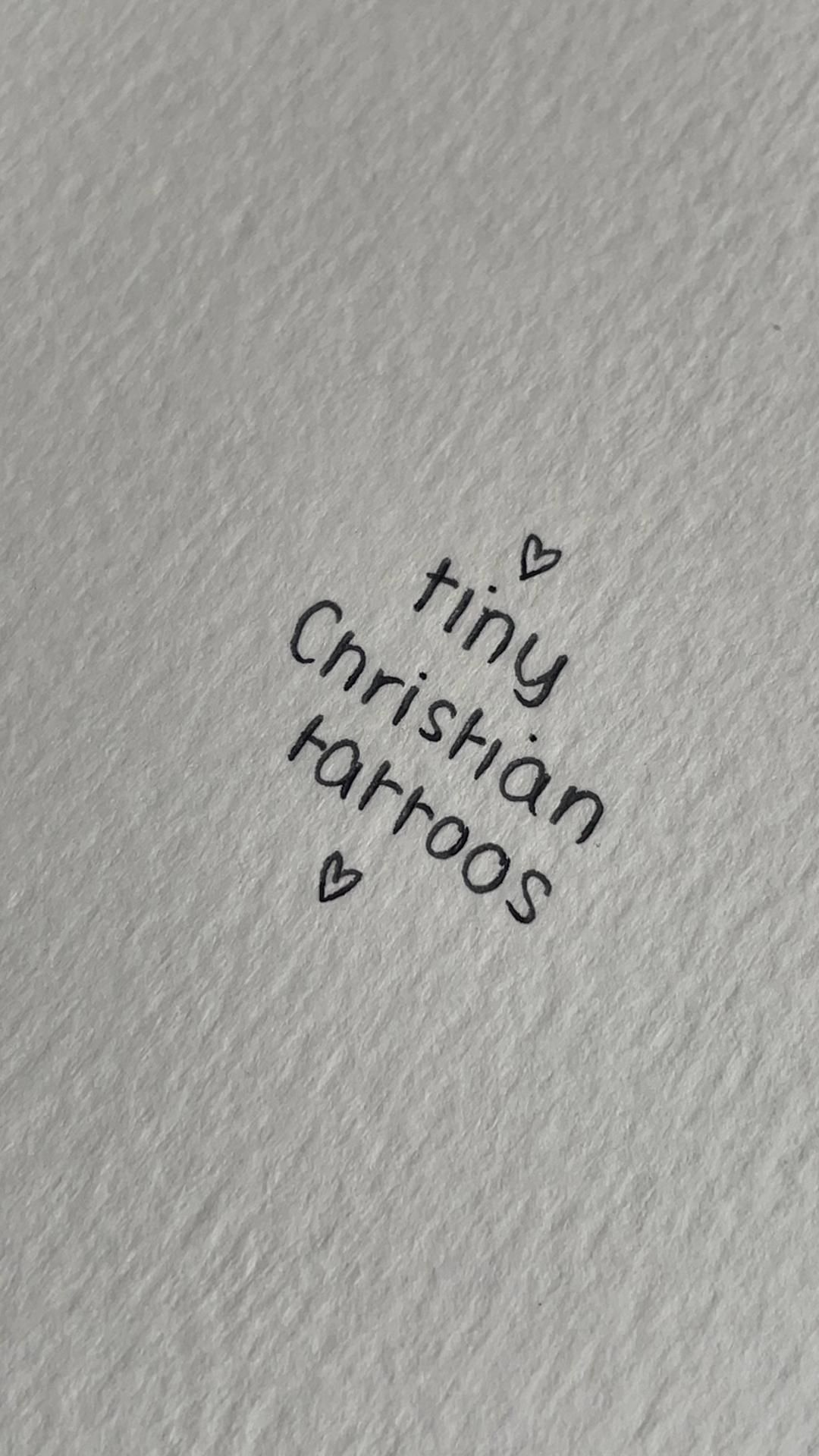 tiny christian tattoos