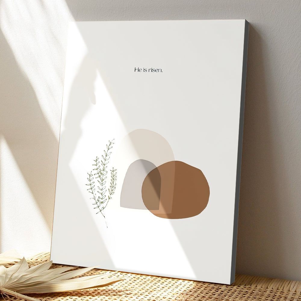 He is Risen – Minimalist Empty Tomb Resurrection Wall Art – Easter Canvas – Easter Decor – Easter Art – Christian Canvas –  Ciaocustom – Poster / 18×12