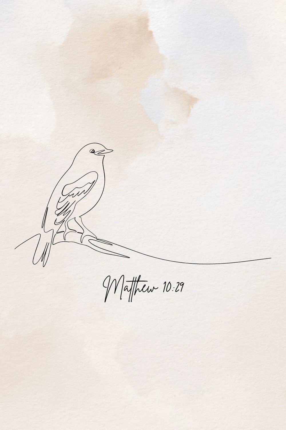 Bible Verse Wallpaper | Matthew 10:29 | Sparrow