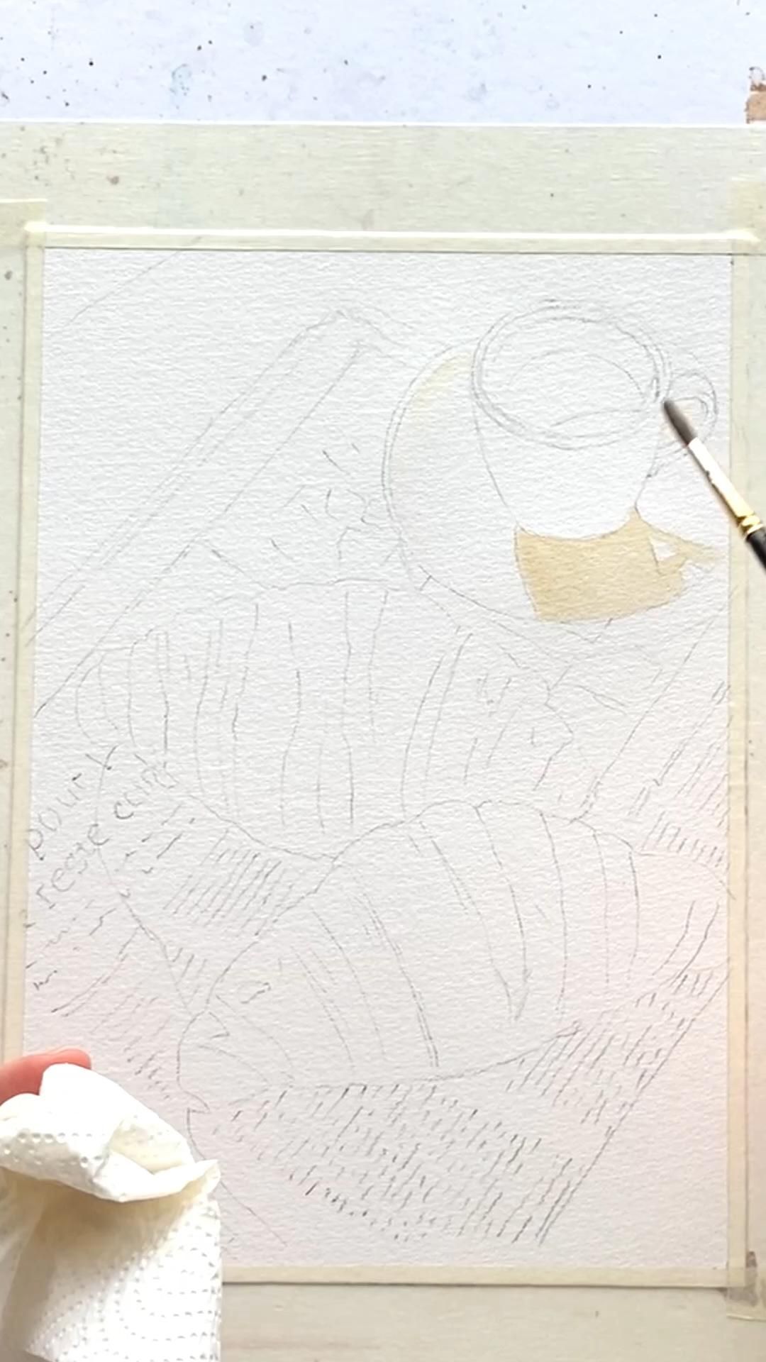 -20% BLACK FRIDAY, Shop Now, Painting French Croissants With Coffee, No Paint Used Art