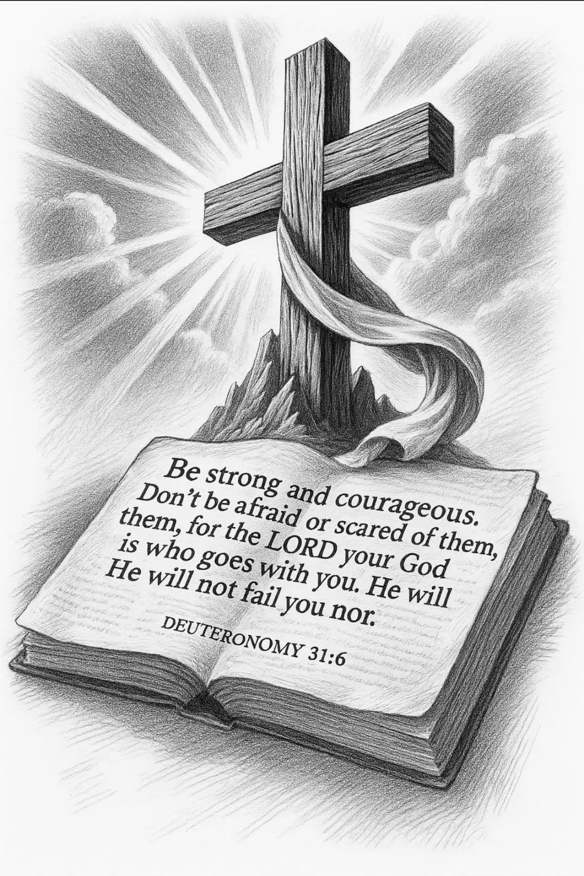 Cross with Bible verse