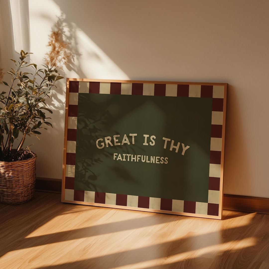 Great is Thy Faithfulness Vintage Fall Scripture Print: Christian Home Decor (digital Download) – Etsy