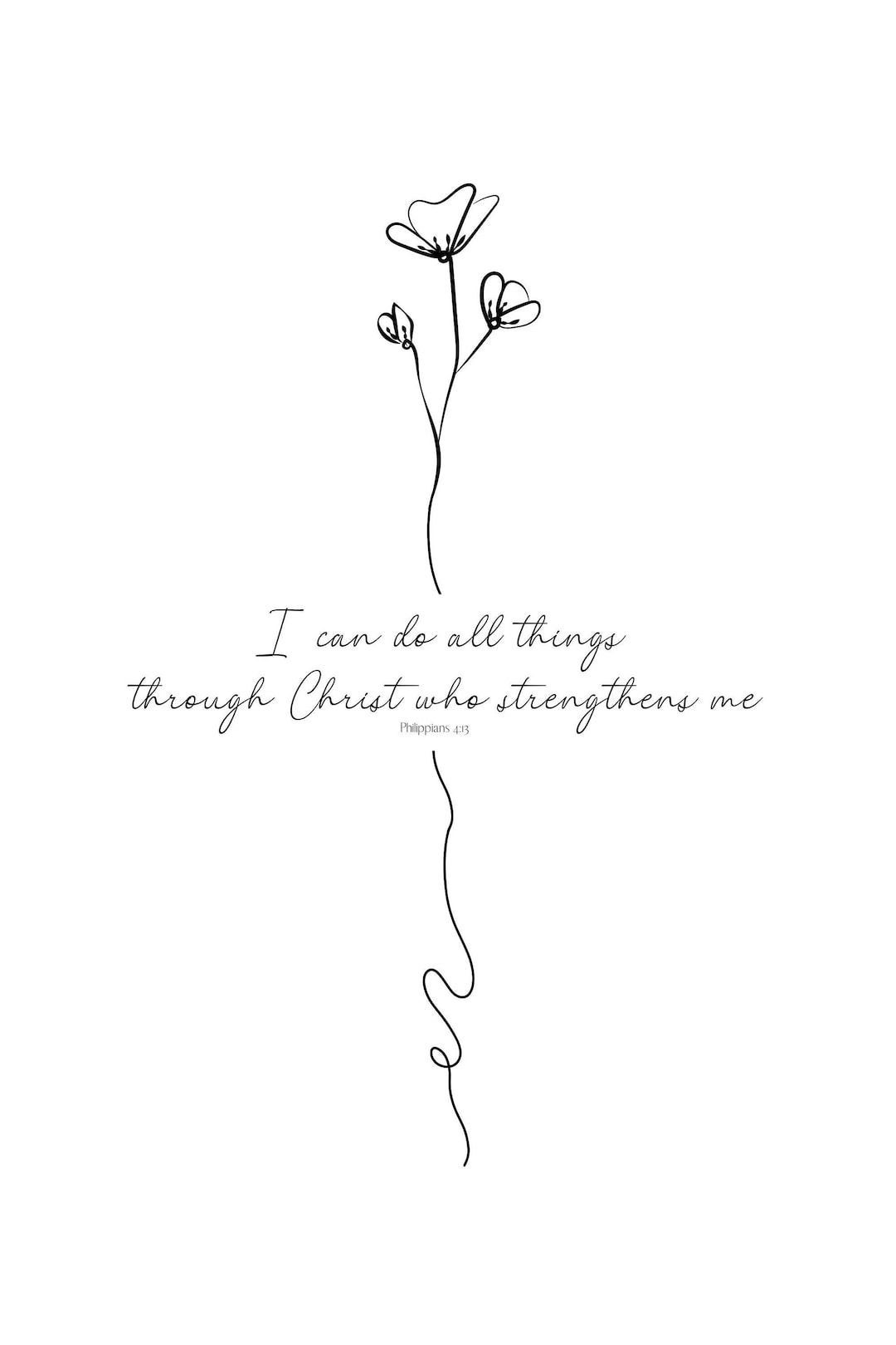 Philippians 4:13 Bible Verse Wall Art, Digital Download, Printable Art, PNG, JPEG, PDF Print – Etsy