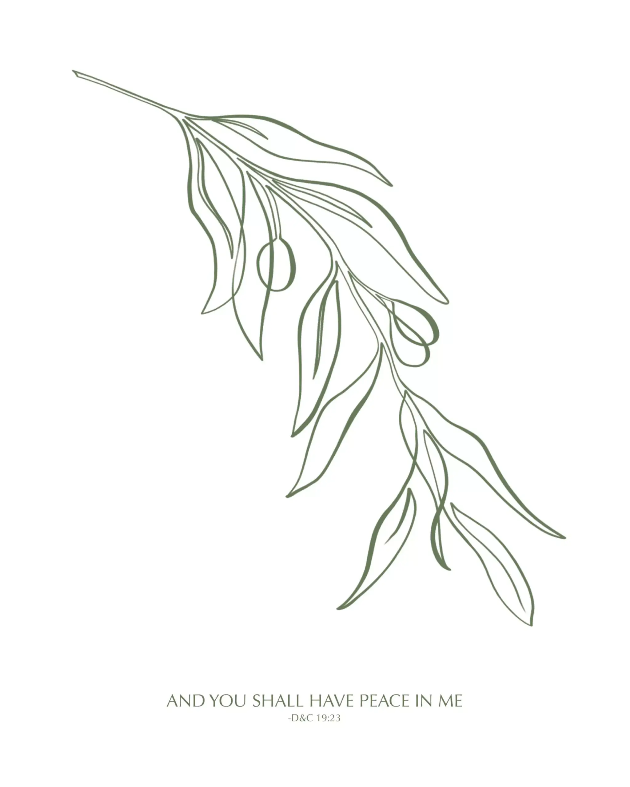 Olive Branch Religious Christian One Line Drawing, DIGITAL DOWNLOAD – Etsy