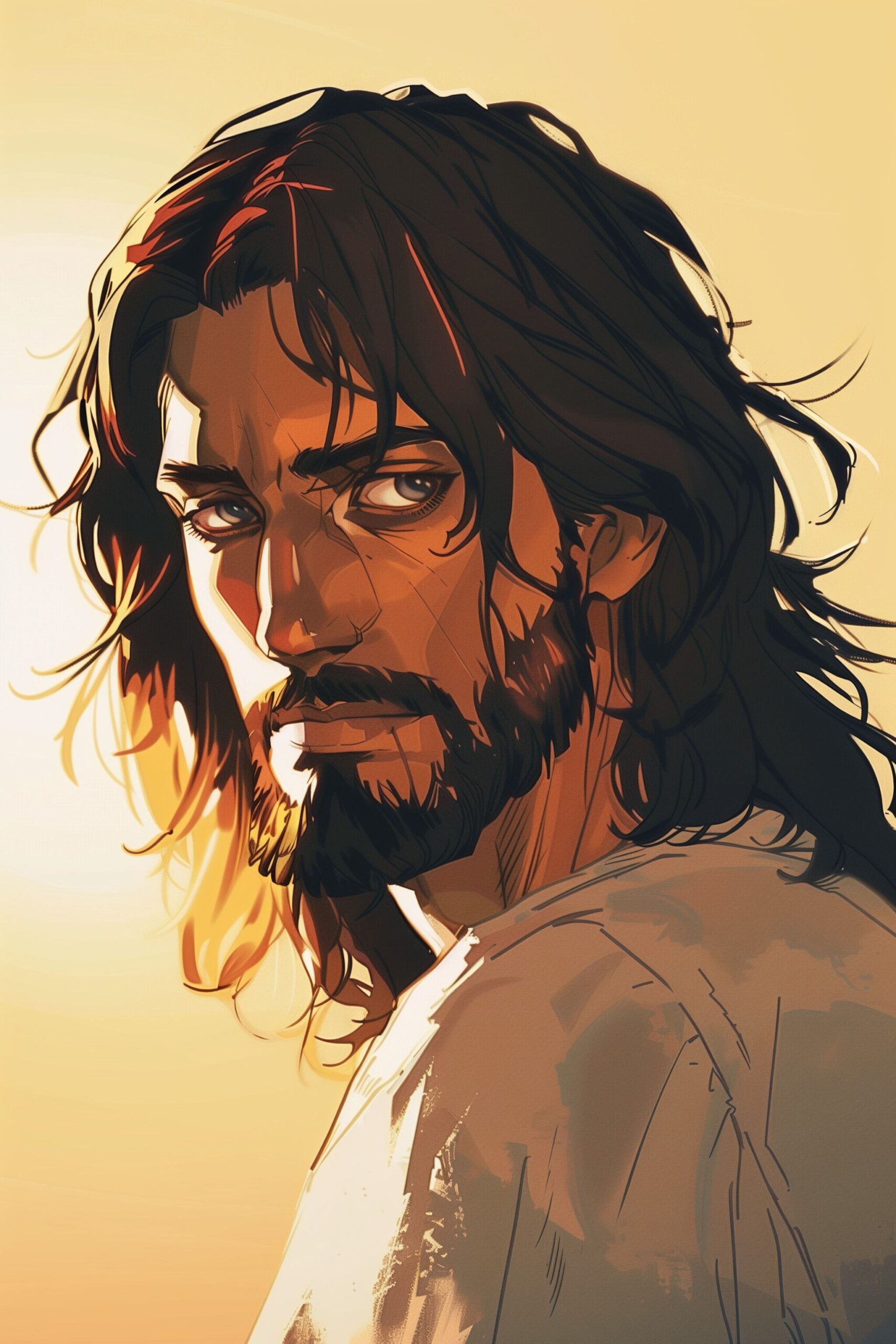 Jesus art aesthetic | Learn the Bible in anime style