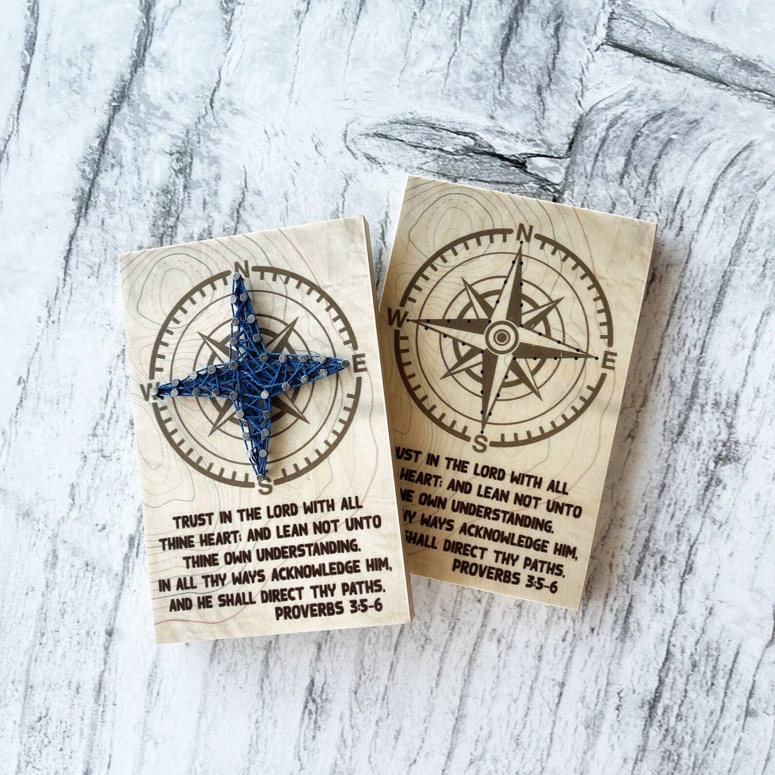 Christian Craft Youth Theme Youth Camp Craft Compass Design Kit Nail Art Theme For Youth Trust In The Lord Proverbs 3:5-6 VBS Activity