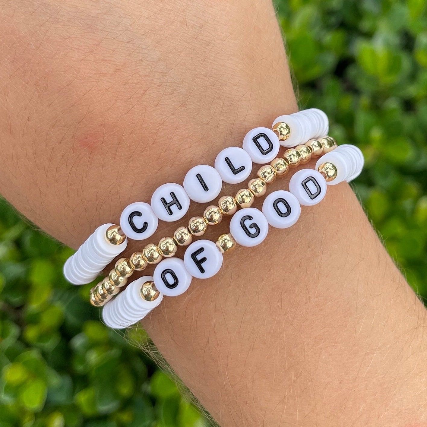 Child of God Bracelet Set Christian Jewelry For Women Bracelet for Women Christian Gift For Women Faith Bracelet Beaded Jewelry Baptism Gift