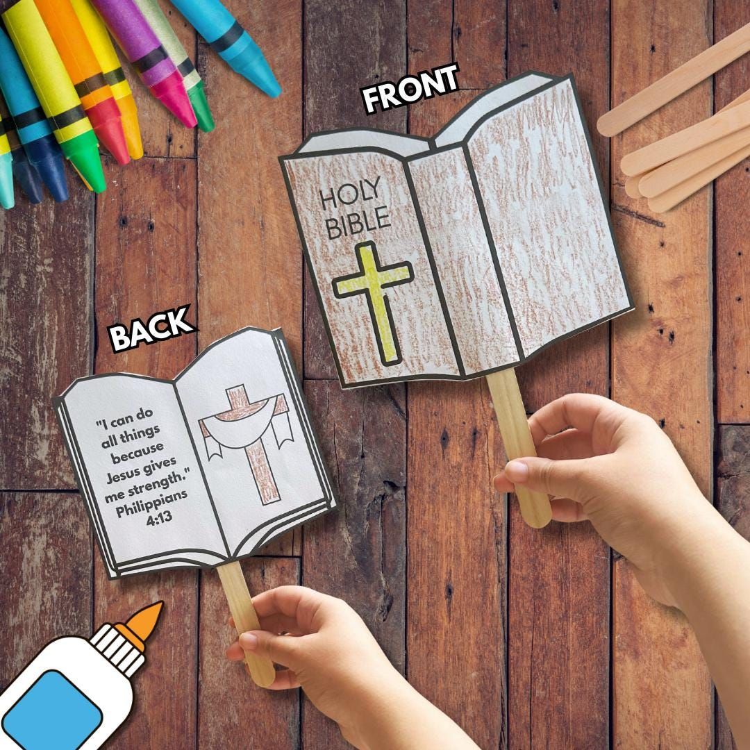 DIY Bible Verse Craft – Popsicle Stick Craft – Fun & Easy Christian Activity for Kids – Sunday School, VBS, Homeschool Christian Craft – Etsy
