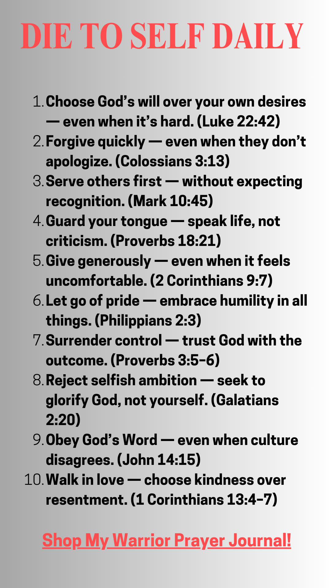 10 Powerful Ways to Die to Self Daily | Christian Living Tips for Women