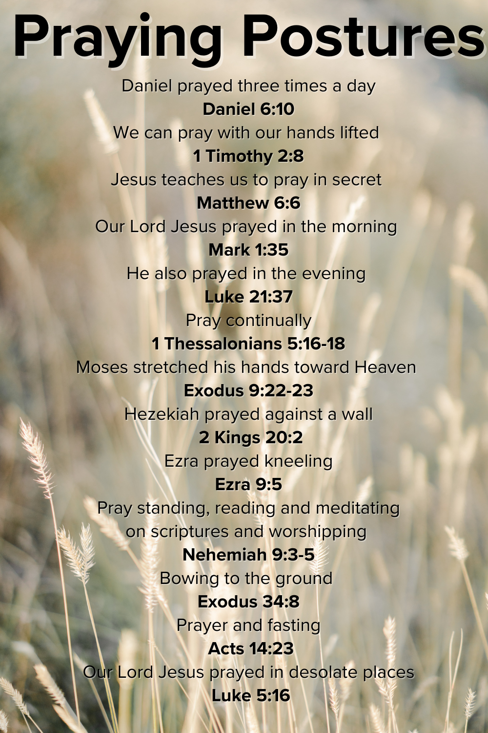 How to Pray and Prayer Postures