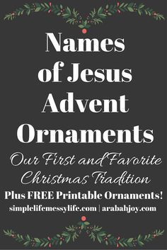 Names of Jesus Advent Ornaments