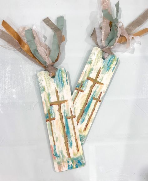Bible Bookmark || 3 Gold Crosses Bookmark || Fine Art Bookmark – 020 – Etsy