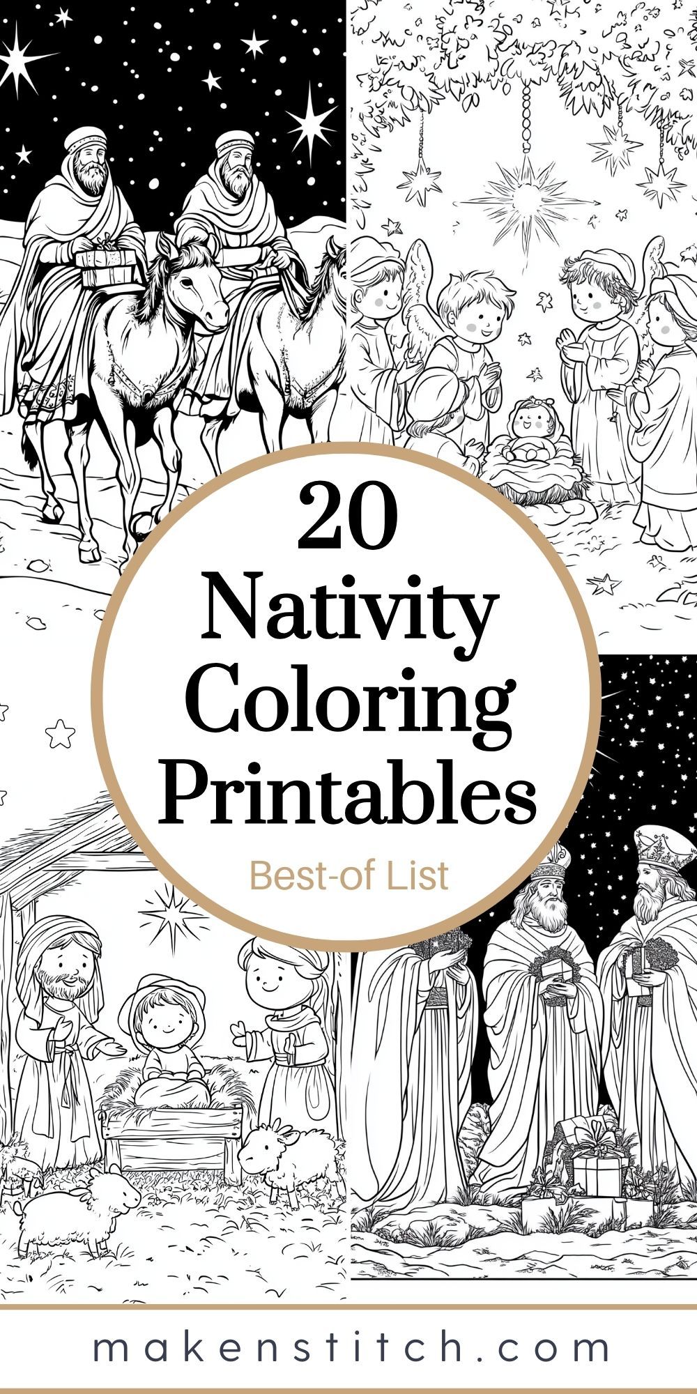 20 Nativity Coloring Pages