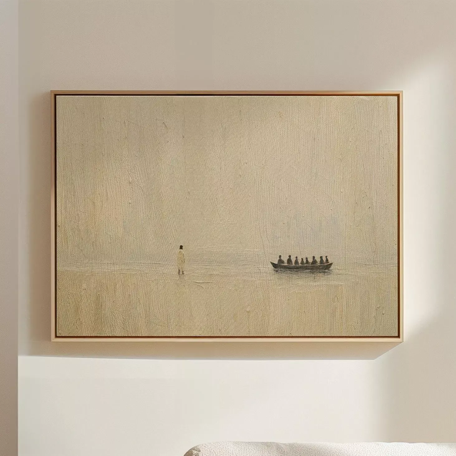 John 6:16 – Christian Faith Art Print, Christian Room Art, Modern Christian Art, Framed Canvas Art, Jesus Room Art – Etsy