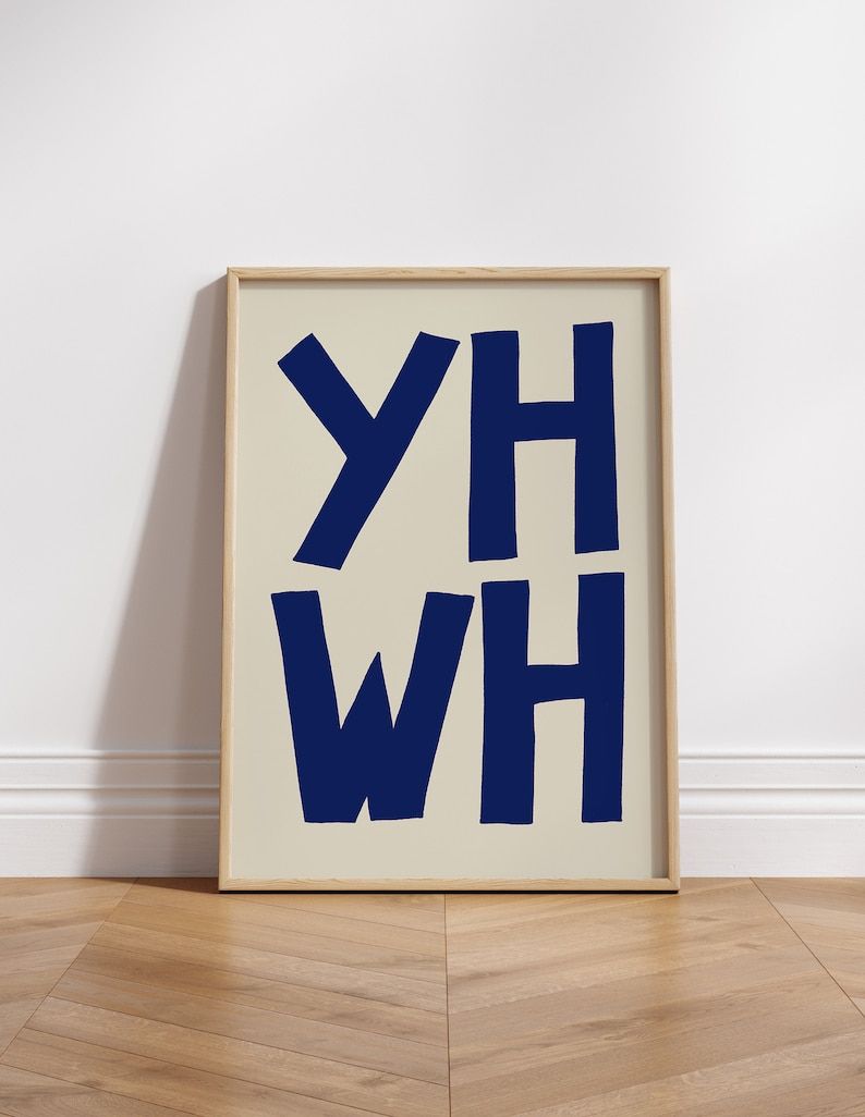 Yahweh YHWH Jesus Art Print Retro Christian Poster Trendy Modern Bible Sketch Mid Century Christian Retro Kitchen Decor Aesthetic God Letter – Etsy