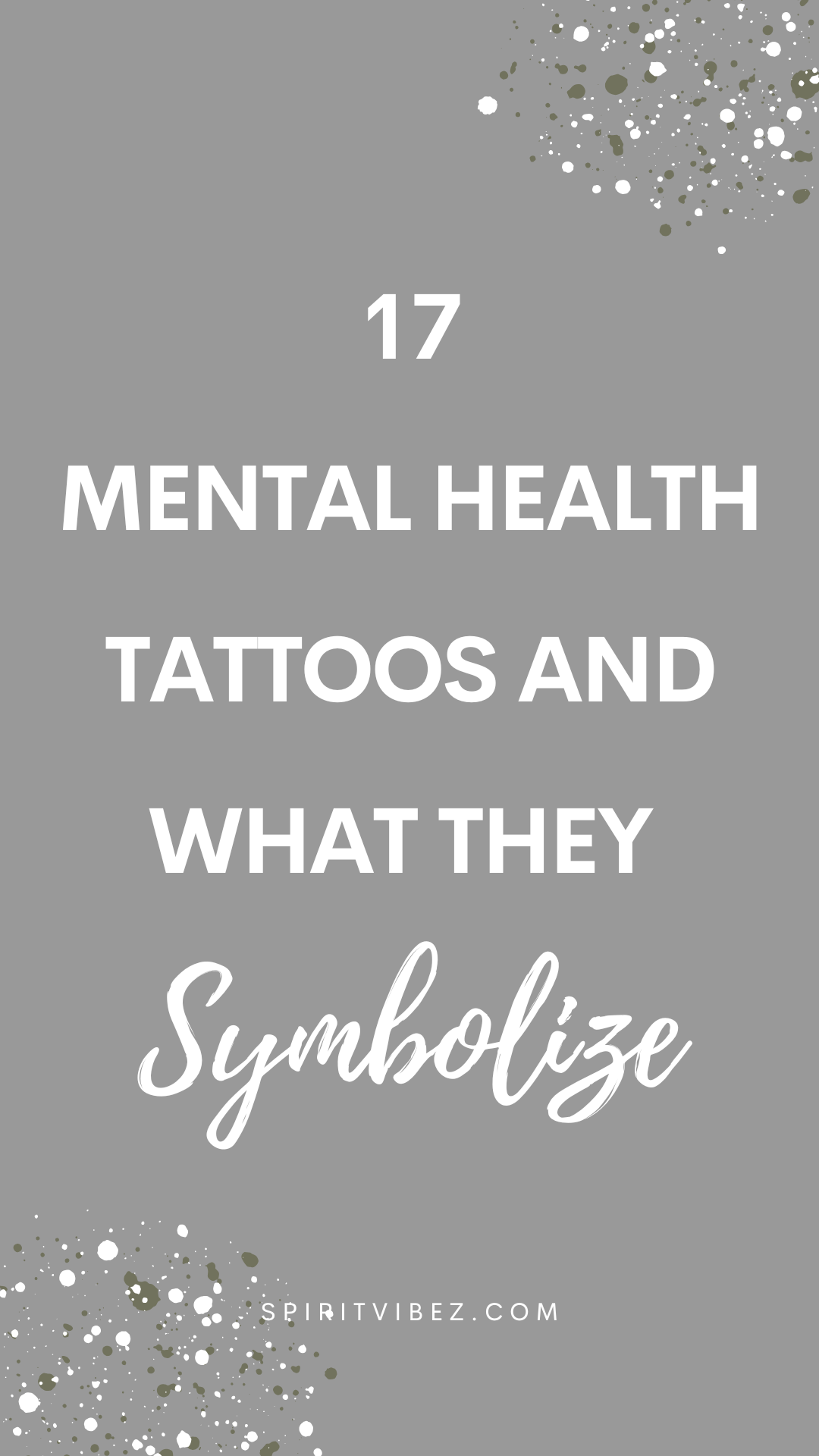17 Mental Health Tattoos And What They Symbolize