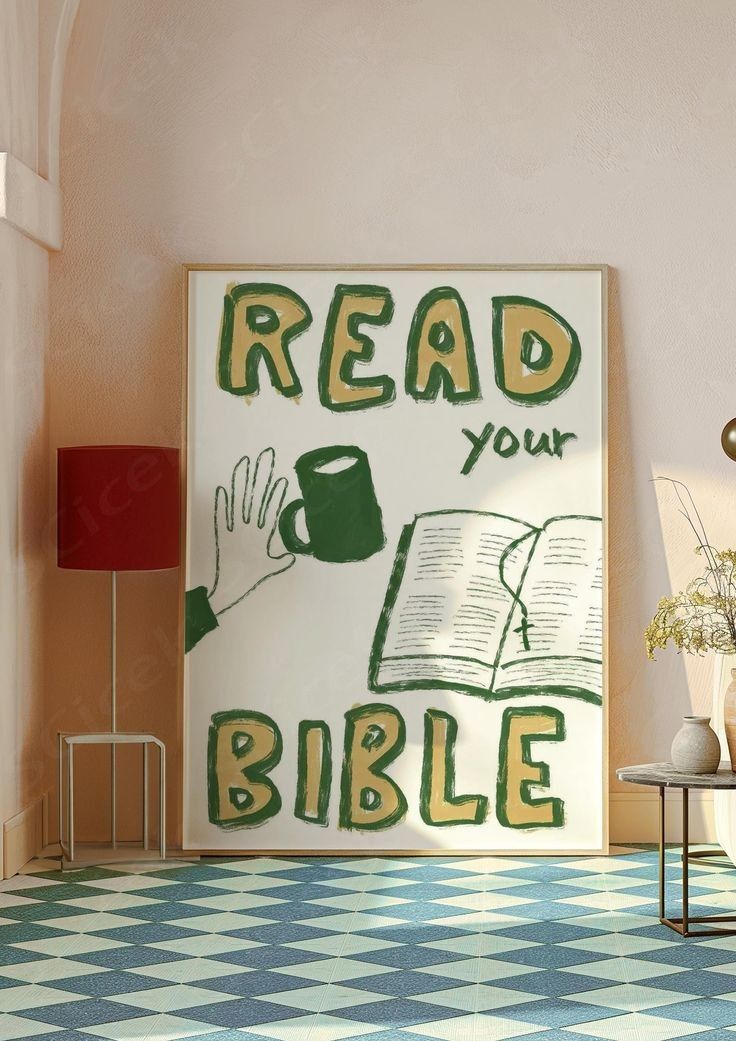 Read Your Bible Christian Wall Art Faith Typography Print Bible Verse Poster Inspirational Scriptur