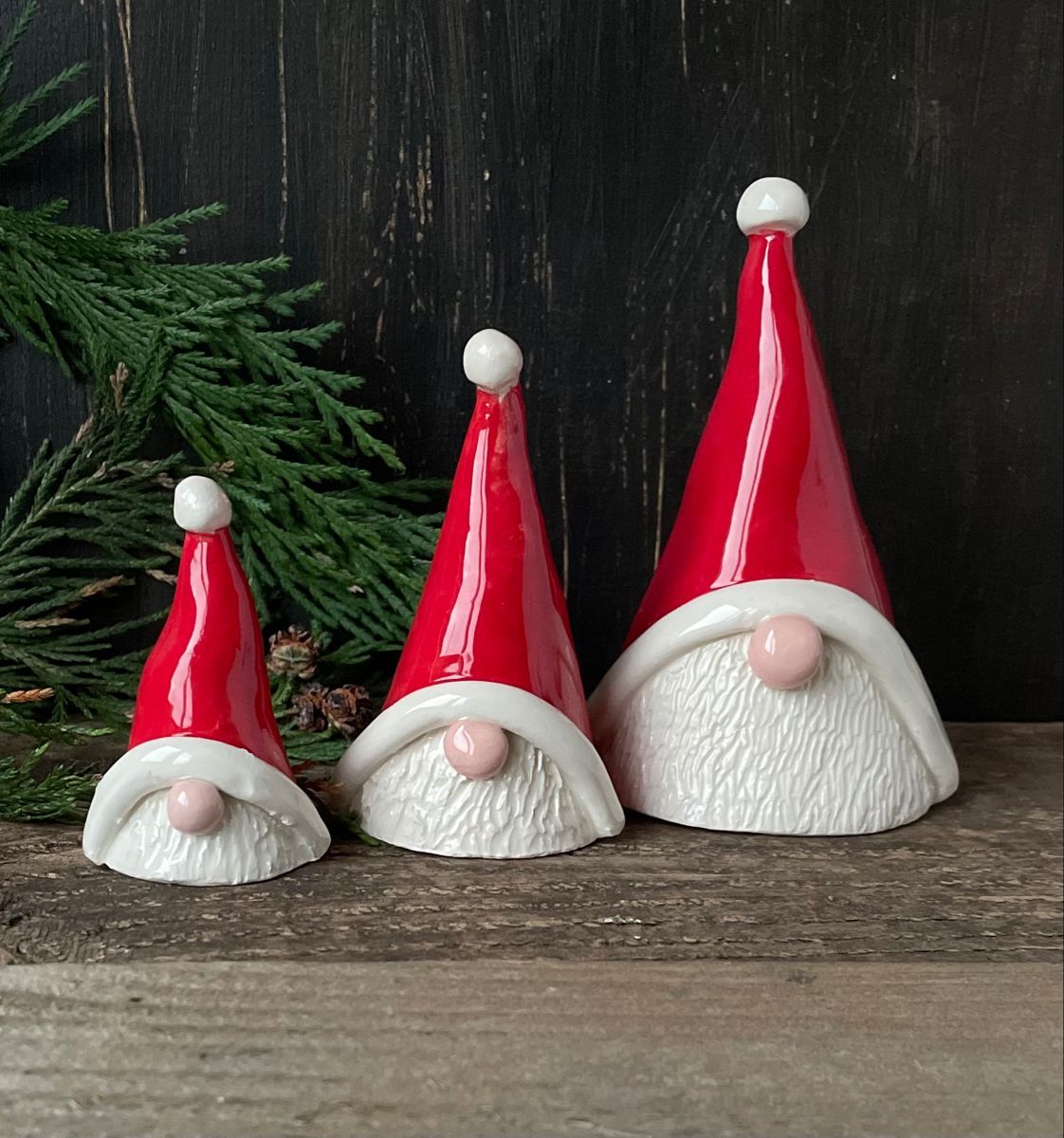 Charming Holiday Ceramic Santa Group for a Joyous Celebration