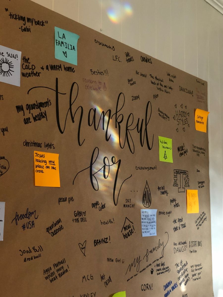 Thankful for… butcher paper poster