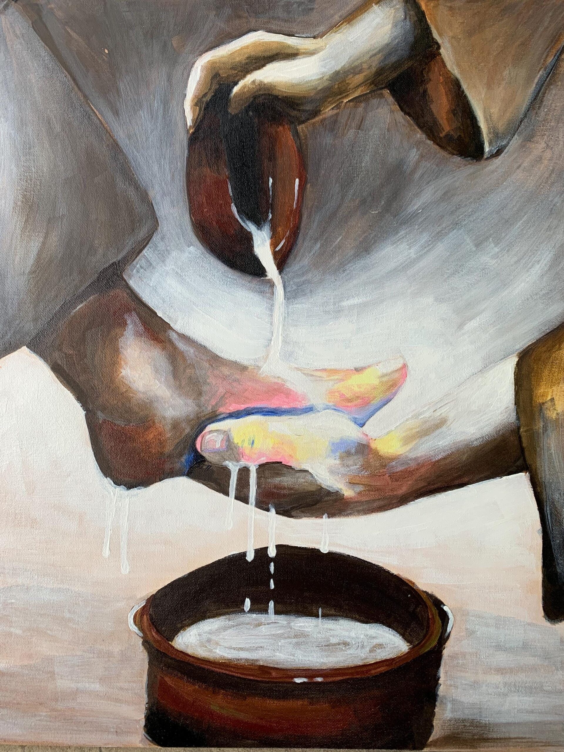 Original acrylic painting reproduction of “As I Have”, 16″x20″ size unframed